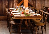 Barn tables at Hay Barn